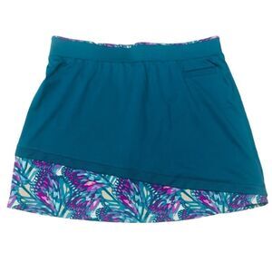 Pebble Beach Skirt Skort Dry Luxe Performance Botton/Floral/Print Golf Tennis L
